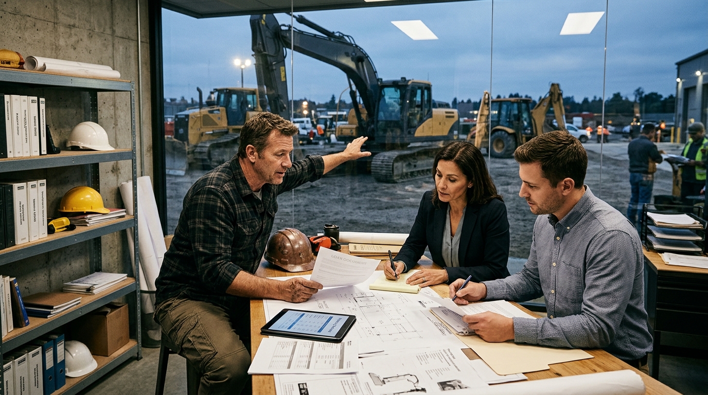 Illustration: Construction Equipment Loans for Bad Credit: Your 2026 Financing Strategy