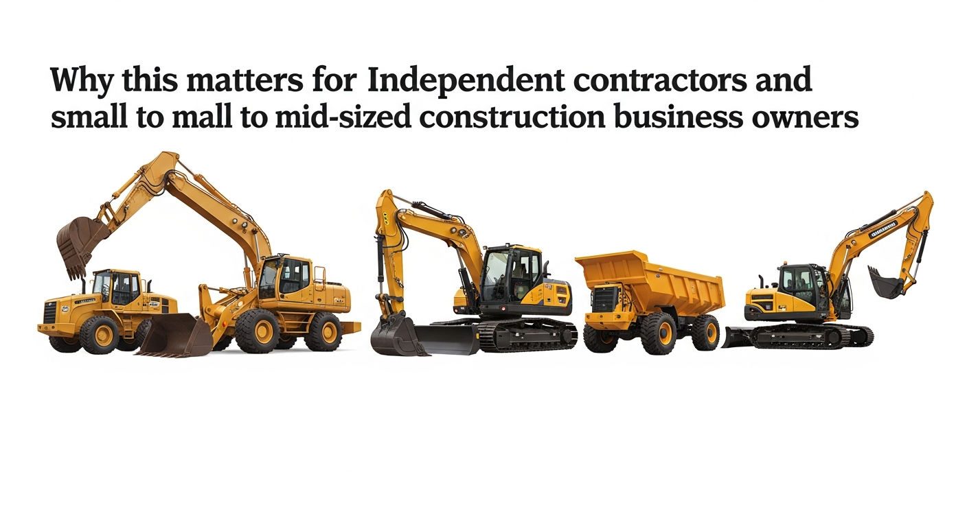 Illustration for Why this matters for Independent contractors and small to mid-sized construction business owners: Construction Equipment Remains Top Asset Class for Finance Sector